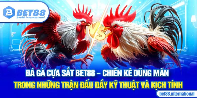 Đá gà cựa sắt BET88 - Chiến kê dũng mãnh trong những trận đấu đầy kỹ thuật và kịch tính